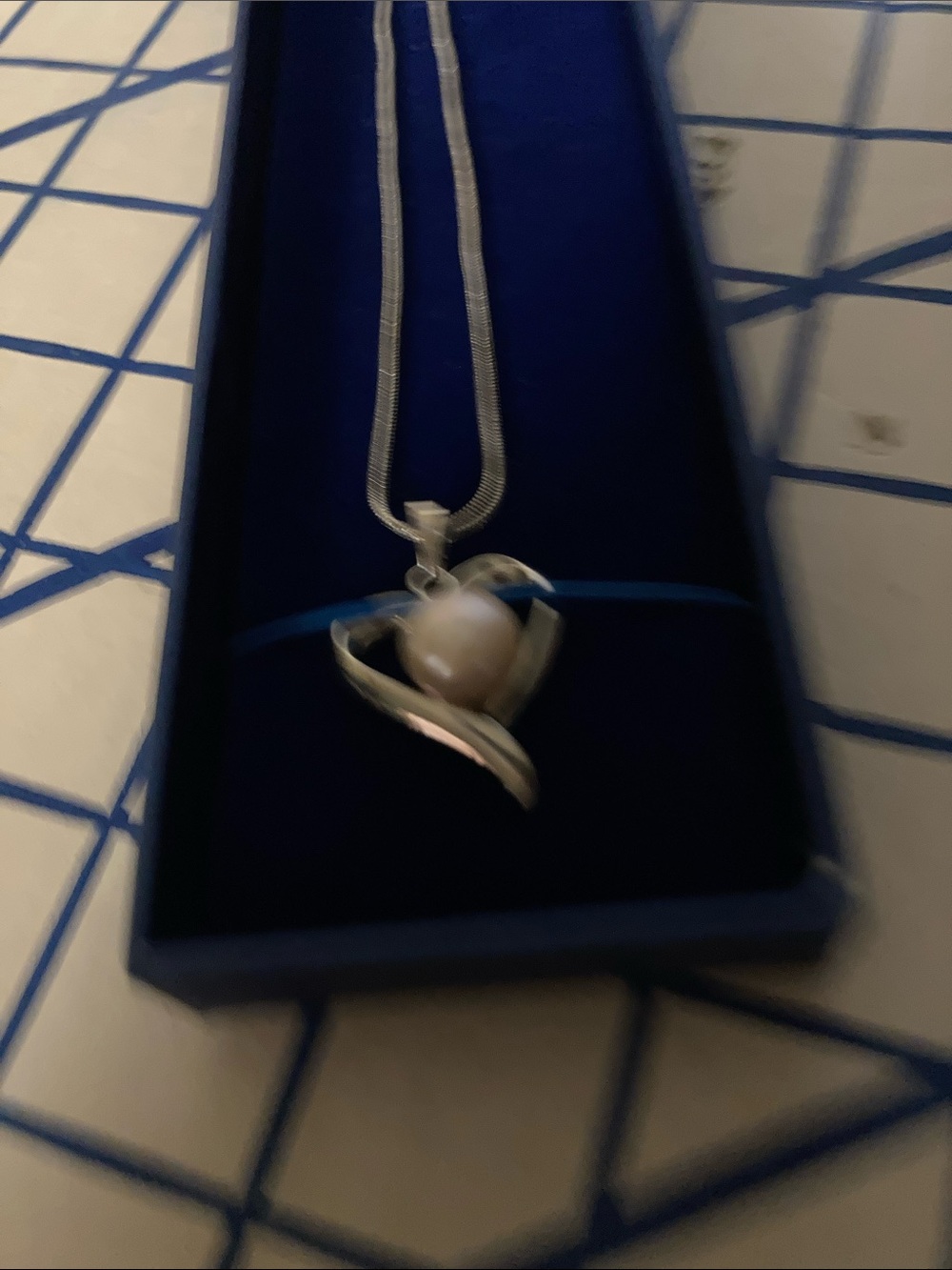 Pearl heart-gold necklace